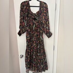 Angie Multicolor Floral Long Sleeve Dress